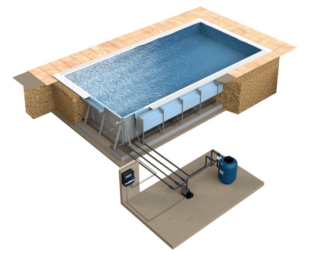 bassin sur mesure pour l'apprentissage de la natation